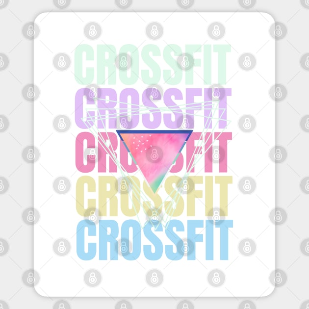 The word crossfit in pastel tones Sticker by Studio468